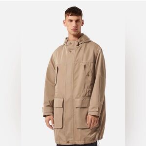 Versace Medusa Logo Oversized Hooded Utility Parka Beige IT 48 - $3,495 Retail